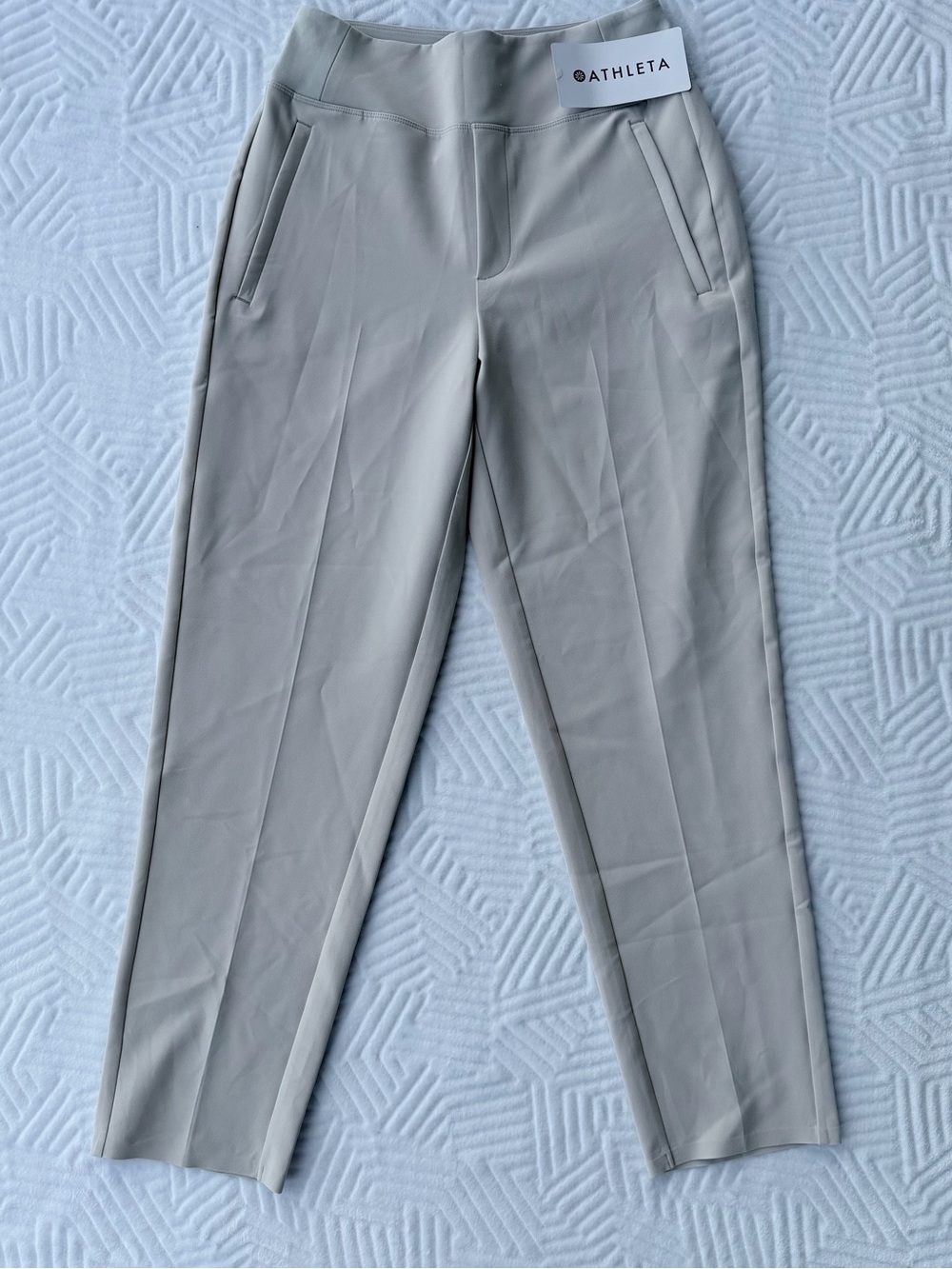 NWT Athleta Endless High Rise Straight Leg Pant - Beige Size 0 - Picture 4 of 12